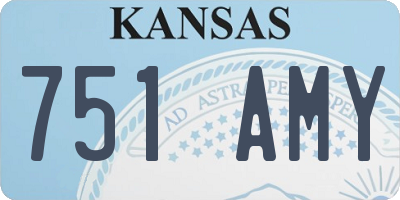 KS license plate 751AMY