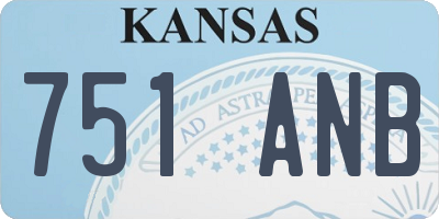 KS license plate 751ANB