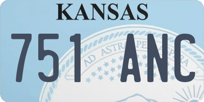 KS license plate 751ANC