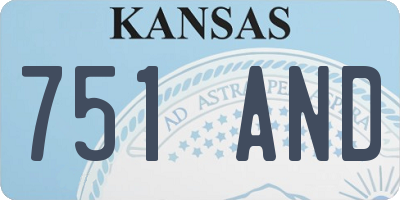 KS license plate 751AND