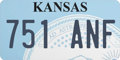 KS license plate 751ANF