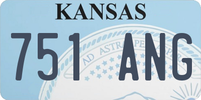 KS license plate 751ANG