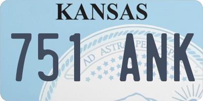 KS license plate 751ANK