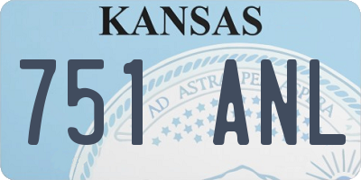 KS license plate 751ANL