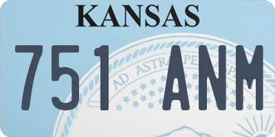 KS license plate 751ANM