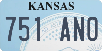 KS license plate 751ANO