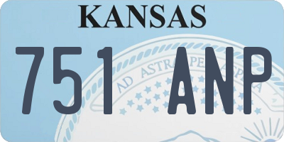 KS license plate 751ANP