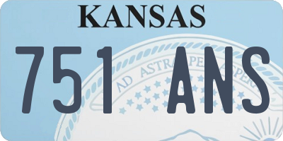KS license plate 751ANS