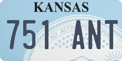 KS license plate 751ANT