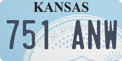 KS license plate 751ANW