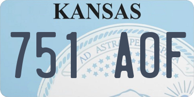 KS license plate 751AOF