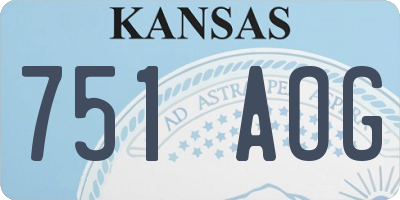 KS license plate 751AOG