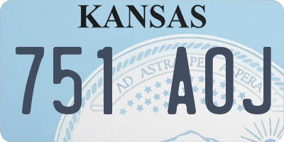 KS license plate 751AOJ