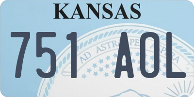 KS license plate 751AOL