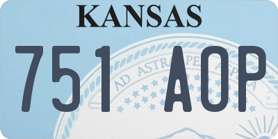 KS license plate 751AOP