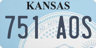 KS license plate 751AOS