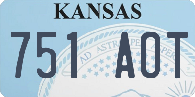 KS license plate 751AOT