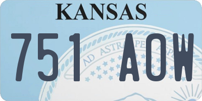 KS license plate 751AOW