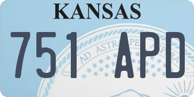 KS license plate 751APD