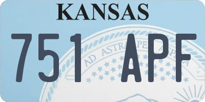 KS license plate 751APF
