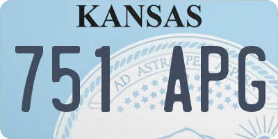 KS license plate 751APG