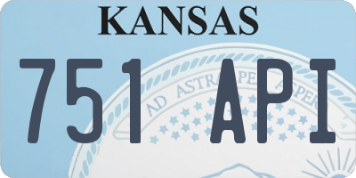 KS license plate 751API