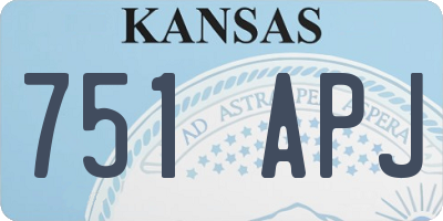KS license plate 751APJ