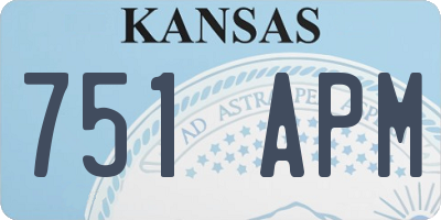 KS license plate 751APM