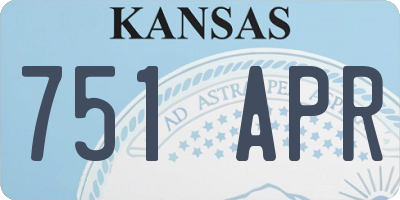 KS license plate 751APR