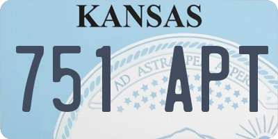 KS license plate 751APT