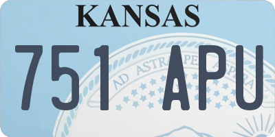 KS license plate 751APU