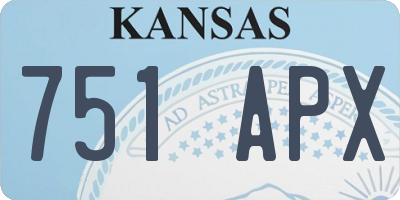 KS license plate 751APX
