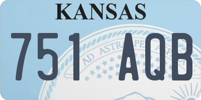 KS license plate 751AQB
