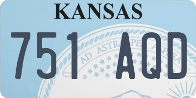 KS license plate 751AQD