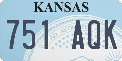 KS license plate 751AQK