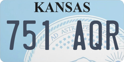 KS license plate 751AQR