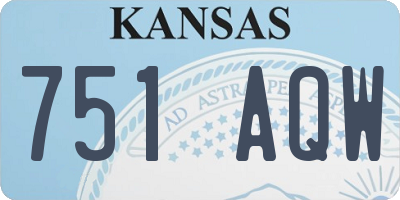 KS license plate 751AQW