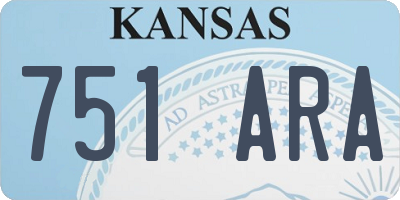 KS license plate 751ARA