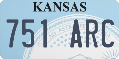 KS license plate 751ARC