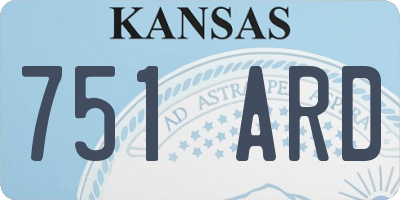 KS license plate 751ARD