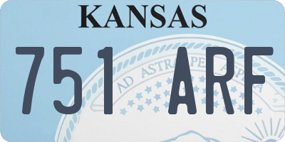 KS license plate 751ARF