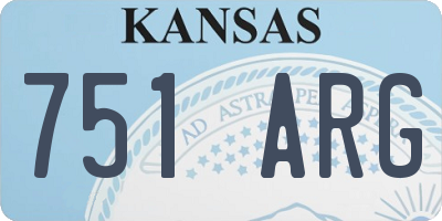KS license plate 751ARG
