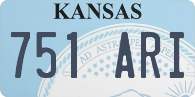 KS license plate 751ARI