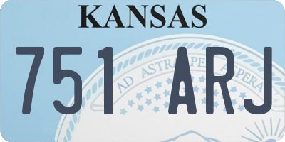 KS license plate 751ARJ