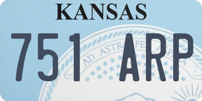 KS license plate 751ARP