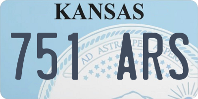 KS license plate 751ARS