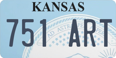 KS license plate 751ART