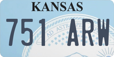 KS license plate 751ARW