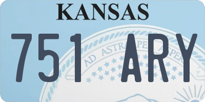 KS license plate 751ARY