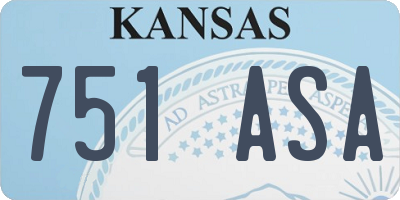 KS license plate 751ASA